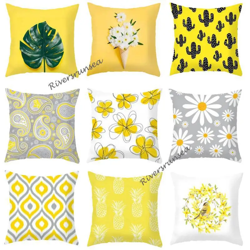Samll Fresh Yellow Flower Pillow Garden Flowers Garland Green Leaf Bird Cushion Geometry Pineapple Pattern For Living Room Sofa
Samll Fresh Yellow Flower Pillow Garden Flowers Garland Green Leaf Bird Cushion Geometry Pineapple Pattern For Living Room Sofa