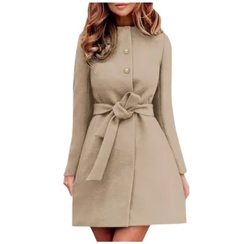 Elegant Women Blend Coat Winter Solid Button Sashes Wool Coat Trench Fashion Soft Female Plus Size Long Overcoat Outwear #YJ2
Elegant Women Blend Coat Winter Solid Button Sashes Wool Coat Trench Fashion Soft Female Plus Size Long Overcoat Outwear #YJ2