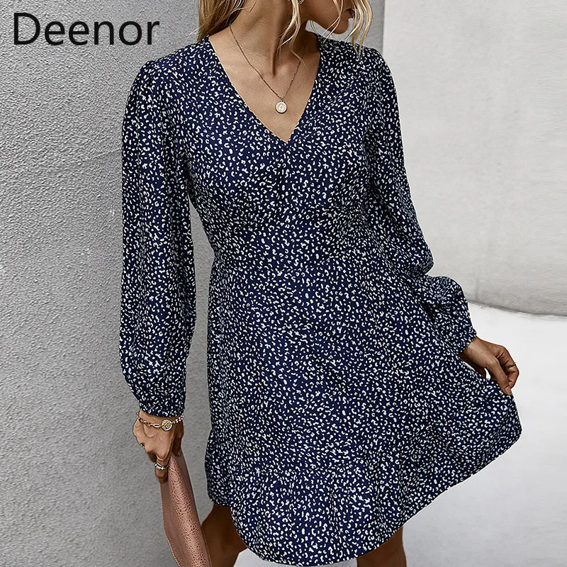 Deenor Spring Summer Sexy V-neck Floral Dress Women Casual Slim Ruffles Vintage Mini Dress Elegant Fashion Vestidos Female
Deenor Spring Summer Sexy V-neck Floral Dress Women Casual Slim Ruffles Vintage Mini Dress Elegant Fashion Vestidos Female
