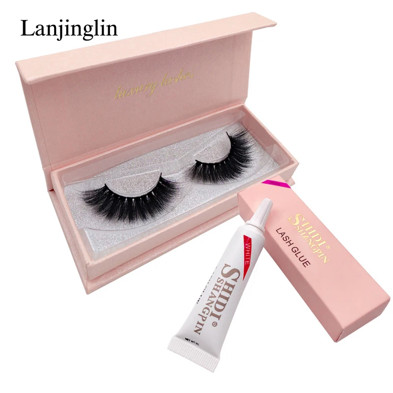 LANJINGLIN 1 kit 3d mink lashse 1 pair 1 box false eyelashes glue hand made mink eyelashes full strip lashes faux cils #68G4
LANJINGLIN 1 kit 3d mink lashse 1 pair 1 box false eyelashes glue hand made mink eyelashes full strip lashes faux cils #68G4