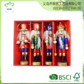 Hand-painted Christmas Decorations Nutcracker 4-piece Set Puppet People Creative Gifts Wooden Crafts
Hand-painted Christmas Decorations Nutcracker 4-piece Set Puppet People Creative Gifts Wooden Crafts
