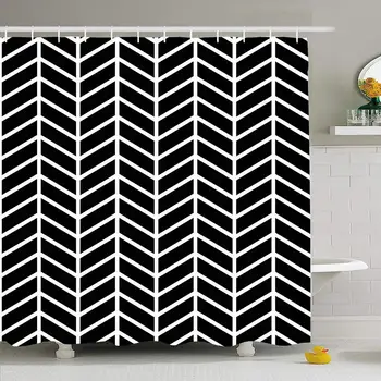 Shower Curtain Set with Hooks 66x72 Classic Chevron Zigzag Textile Line Vintage Style Texture Group Pattern Modern Memphis
Shower Curtain Set with Hooks 66x72 Classic Chevron Zigzag Textile Line Vintage Style Texture Group Pattern Modern Memphis