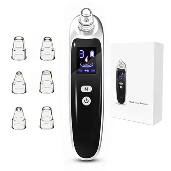 6 In 1 Facial Pore Deep Cleaning Electric Rechargeable Vacuum Suction Blackhead Remover Vacuum with LCD display
6 In 1 Facial Pore Deep Cleaning Electric Rechargeable Vacuum Suction Blackhead Remover Vacuum with LCD display