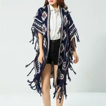 Fall Winter Casual Half Sleeve Tassel Sweaters Folk Custom Oversize Sweaters Cardigans Batwing Sleeve Geometry Print Sweaters
Fall Winter Casual Half Sleeve Tassel Sweaters Folk Custom Oversize Sweaters Cardigans Batwing Sleeve Geometry Print Sweaters