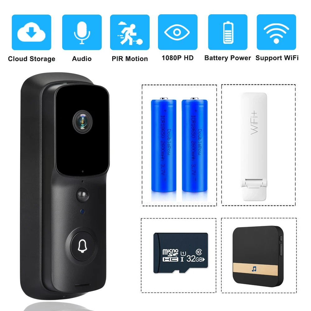 ZILNK WIFI Doorbell Camera 1080P HD Smart WI-FI Video Intercom IP Door Bell With Chime For Apartments Wireless Security Visual
ZILNK WIFI Doorbell Camera 1080P HD Smart WI-FI Video Intercom IP Door Bell With Chime For Apartments Wireless Security Visual