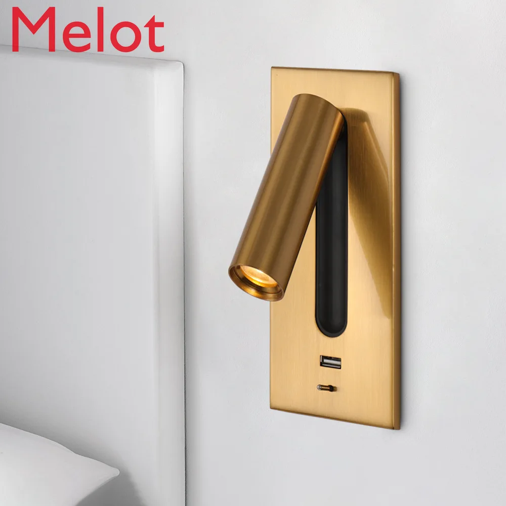 Nordic Bed Head LED Reading Wall Lamp Hotel Homestay Bronze Color USB Charging Port 3W Wall Lamp
Nordic Bed Head LED Reading Wall Lamp Hotel Homestay Bronze Color USB Charging Port 3W Wall Lamp