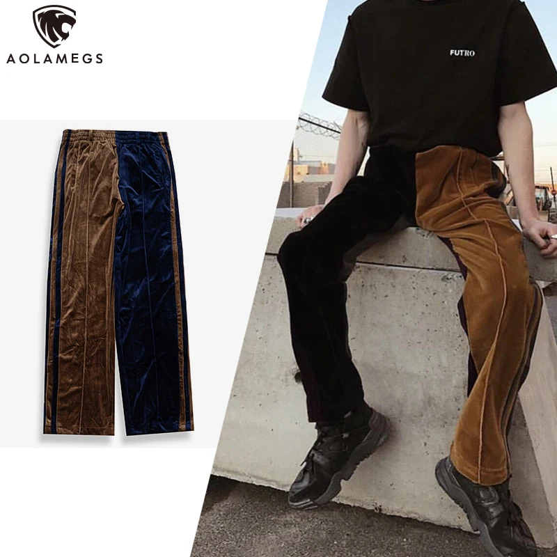 Aolamegs Pants Men Patchwork Color Elastic Waist Pant Casual Straight Baggy Trousers Side Zipper High Street Fashion Streetwear
Aolamegs Pants Men Patchwork Color Elastic Waist Pant Casual Straight Baggy Trousers Side Zipper High Street Fashion Streetwear