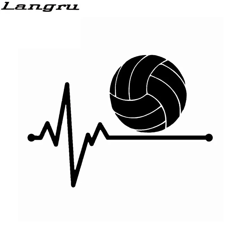 Langru 14 1 см * 10 волейбольная ракетка Lifeline Heartbeat Виниловая наклейка для автомобиля
