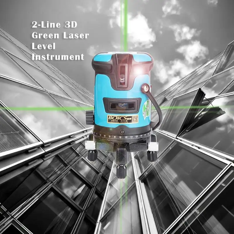 2 Lines 3D Green Laser Level Infrared Vertical Horizontal Self-leveling Tool ABS Plastic Shell 520 OSRAM 10MW 24x24x18cm
2 Lines 3D Green Laser Level Infrared Vertical Horizontal Self-leveling Tool ABS Plastic Shell 520 OSRAM 10MW 24x24x18cm