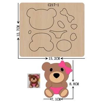 New Bear Wooden die Scrapbooking C-217-1 Cutting Dies Suitable for common die cutting machines on the market
New Bear Wooden die Scrapbooking C-217-1 Cutting Dies Suitable for common die cutting machines on the market