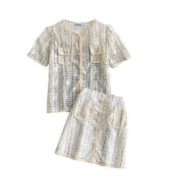 2020 casual transparent two-piece suit ladies crop top skirt skirt fashion lace jacket high waist bag hip women's suit
2020 casual transparent two-piece suit ladies crop top skirt skirt fashion lace jacket high waist bag hip women's suit