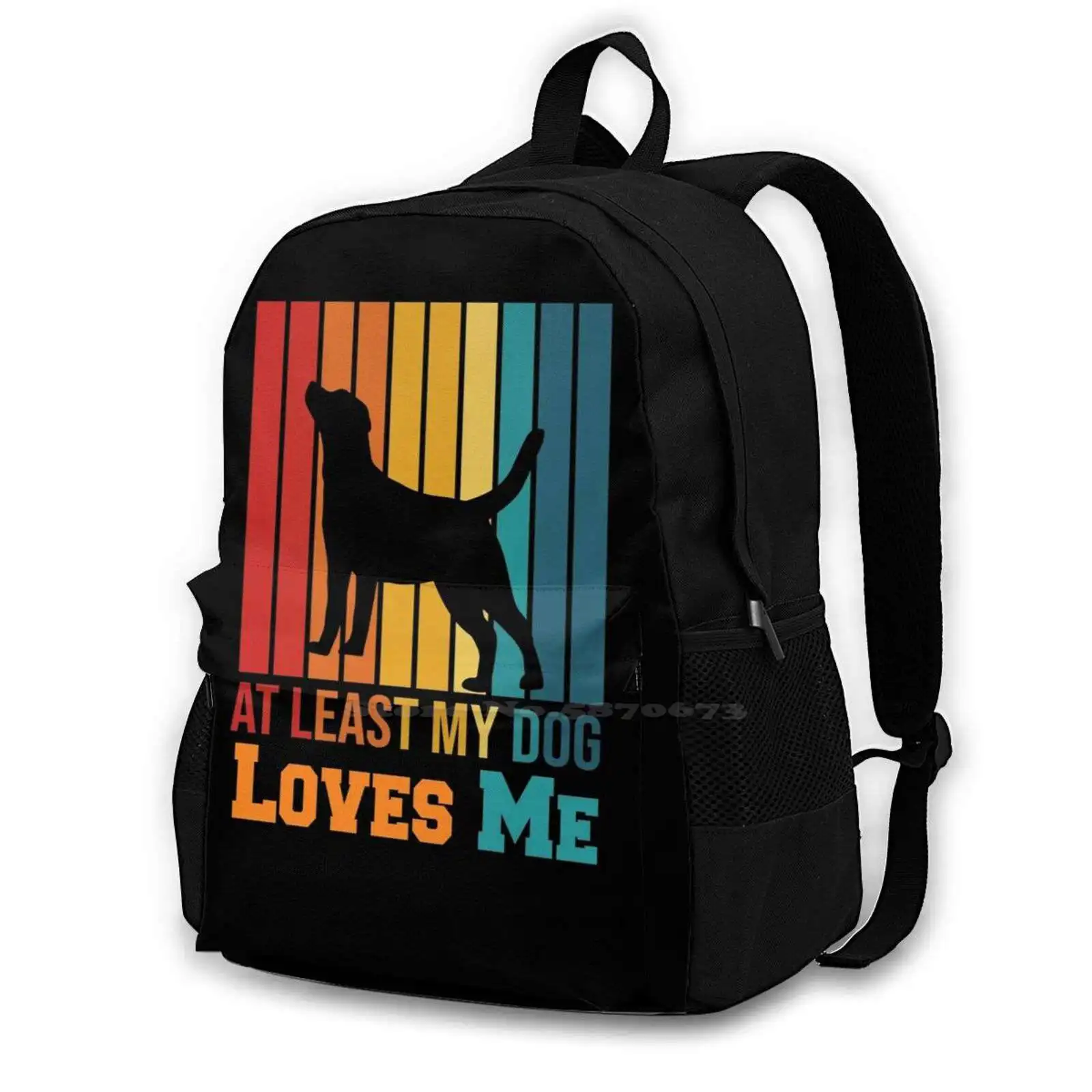 

At Least My Dog Loves Me Bag Backpack For Men Women Girls Teenage Black At Least My Dog Loves Me Dog Lover Dogs Funny Pets