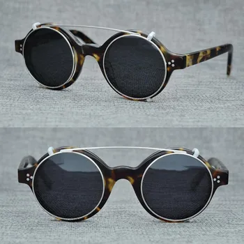 Hand Made Clip on Polarized Sunglasses Round Acetate Eyeglass Frames Full Rim Italy Material Top Quality
Hand Made Clip on Polarized Sunglasses Round Acetate Eyeglass Frames Full Rim Italy Material Top Quality