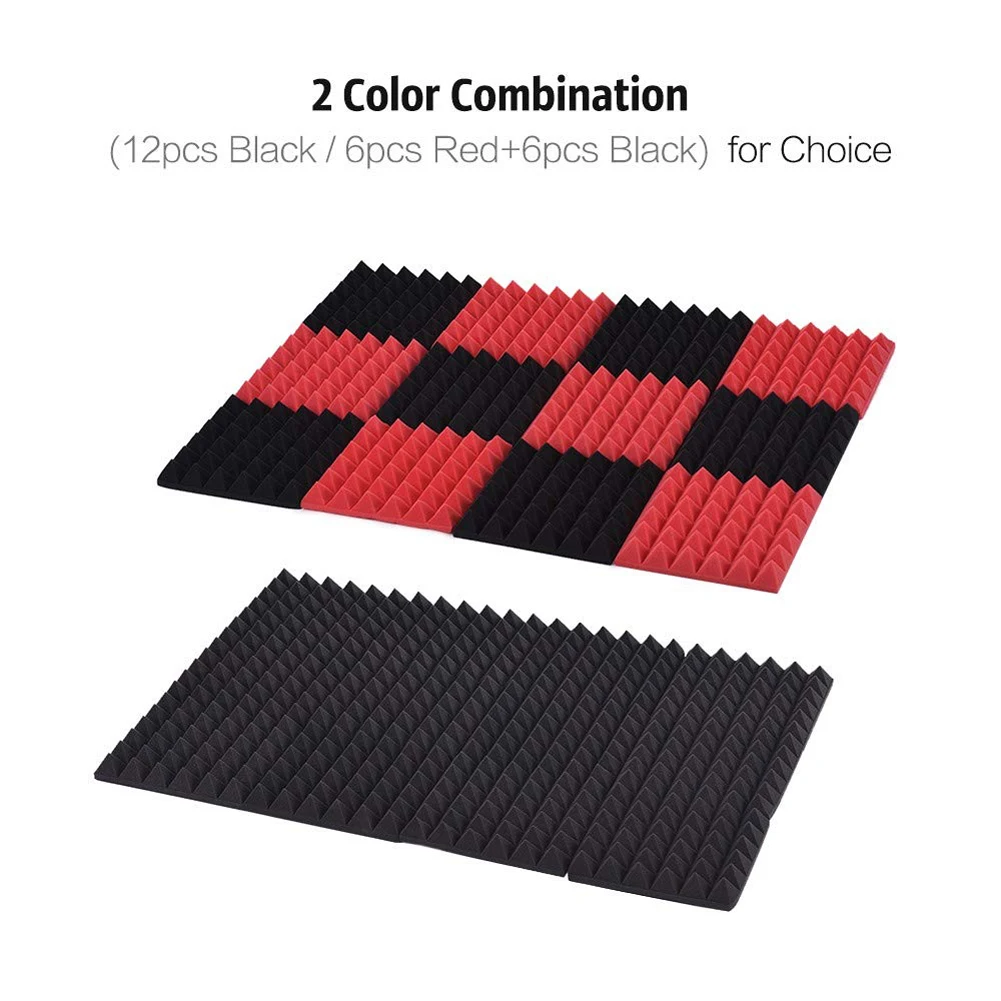 12Pcs Soundproofing Foam Acoustic Foam Sound Treatment Studio Room Absorption Tiles Polyurethane foam 30*30*5CM 
12Pcs Soundproofing Foam Acoustic Foam Sound Treatment Studio Room Absorption Tiles Polyurethane foam 30*30*5CM