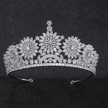 Cubic Zirconia Wedding Bridal Tiara Diadem Crown Women Girl Prom Hair Jewelry Accessories Real Platinum Plated CH10314 
Cubic Zirconia Wedding Bridal Tiara Diadem Crown Women Girl Prom Hair Jewelry Accessories Real Platinum Plated CH10314