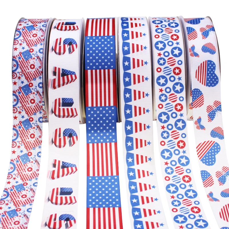 T.R 38mm Heat Transfer 4th of July Patriotic Stars Printing Grosgrain Ribbon USA Flag Ribbon
T.R 38mm Heat Transfer 4th of July Patriotic Stars Printing Grosgrain Ribbon USA Flag Ribbon