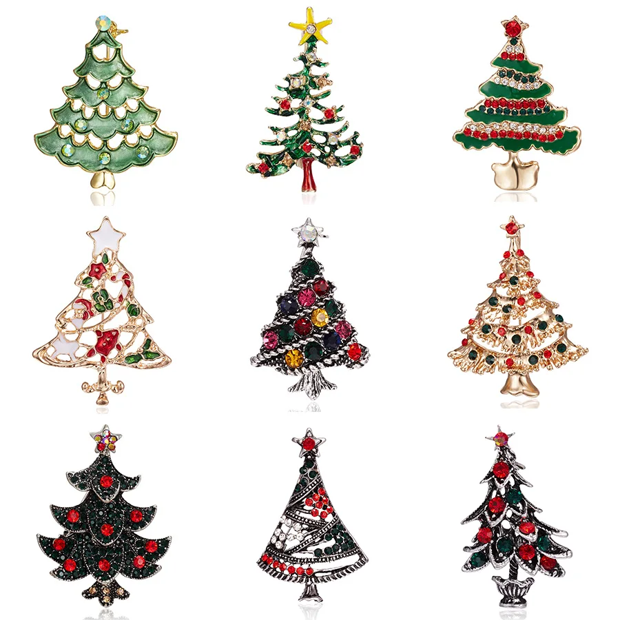 Rinhoo 1PC Multi-color Christmas Tree Shape Alloy Painting Brooch For Women Kid Fashion Christmas Jewelry Gift
Rinhoo 1PC Multi-color Christmas Tree Shape Alloy Painting Brooch For Women Kid Fashion Christmas Jewelry Gift