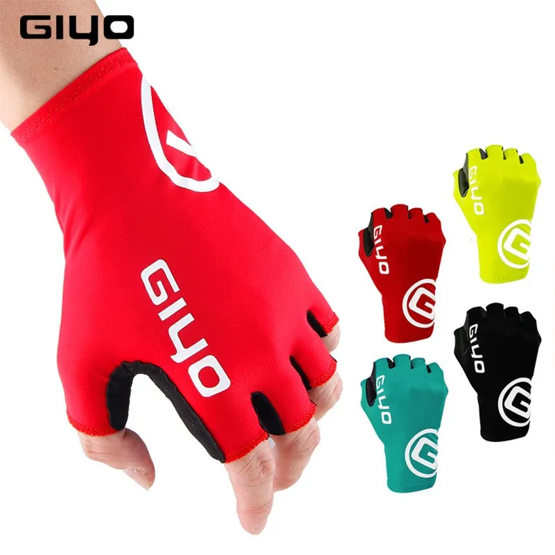 

Giyo Cycling Half Finger Gloves Anti-slip Bicycle Lycra Fabric Mittens MTB Gloves Racing Road Breaking Wind Bike Glove