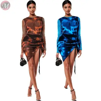New Mesh Print Drawstring Pleated Asymmetric Designer Mini Sexy Women's Club Dress 2020
New Mesh Print Drawstring Pleated Asymmetric Designer Mini Sexy Women's Club Dress 2020
