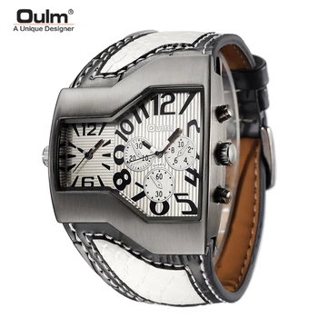 OULM Top Original Unique Design Men Quartz Casual Watches Multiple Time Zone Leather Strap Wristwatch Male Relogio Masculino
OULM Top Original Unique Design Men Quartz Casual Watches Multiple Time Zone Leather Strap Wristwatch Male Relogio Masculino