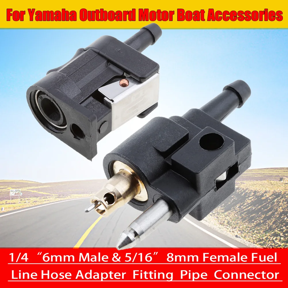 1 Set 1/4 6mm Male & 5/16 10mm Female Fuel Line Hose Adapter Fitting Pipe Connector For Yamaha Outboard Motor Boat Accessories
1 Set 1/4 6mm Male & 5/16 10mm Female Fuel Line Hose Adapter Fitting Pipe Connector For Yamaha Outboard Motor Boat Accessories