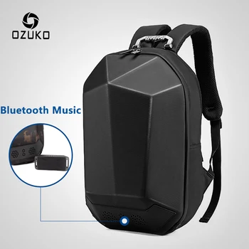 

OZUKO Men 15.6" Laptop Backpack Fashion Waterproof Teenager Schoolbag Multifunction Male Travel Mochila USB Bluetooth Backpacks