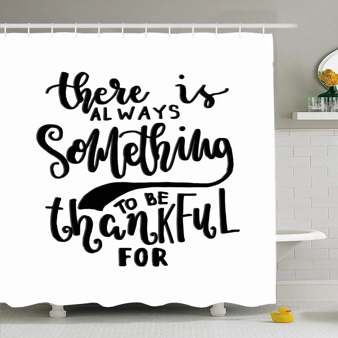 Shower Curtain Set with Hooks 60x72 There Printable Something Be Thankful Wall On Cushion White to Modern Open Write Abstract
Shower Curtain Set with Hooks 60x72 There Printable Something Be Thankful Wall On Cushion White to Modern Open Write Abstract