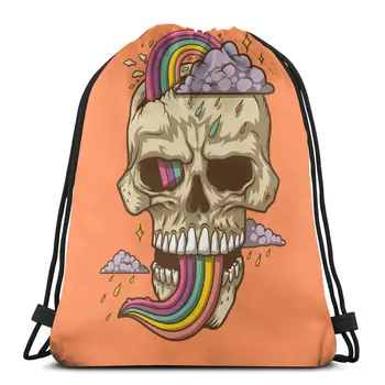 Fashion Unisex Men Women Bag Funny Rainbow Skull Outdoor Fitness Drawstring Beam Mouth Backpack Travel Backpack for Teenage
Fashion Unisex Men Women Bag Funny Rainbow Skull Outdoor Fitness Drawstring Beam Mouth Backpack Travel Backpack for Teenage