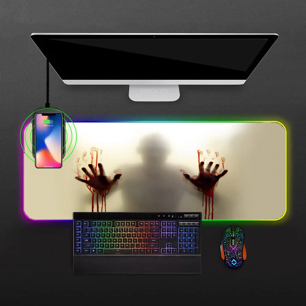 

Rgb Mouse Pad The Walking Dead Pc Gaming Computers Mouse Mat Gamer Carpets Hot Pad Setup Desk Pad Pad on The Table Table Mat