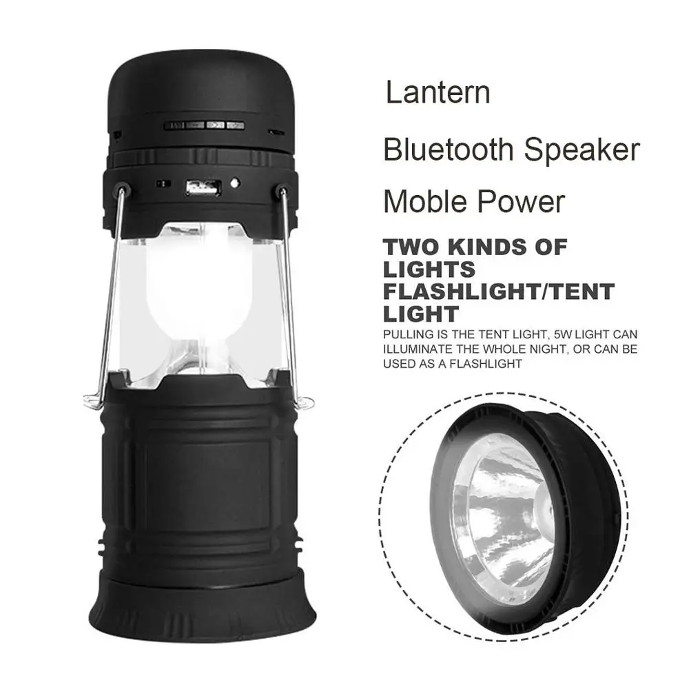 Lantern for camping battery led flashlight camping lantern with FM radio/led light/flashlight/mobile power/bluetooth speaker
Lantern for camping battery led flashlight camping lantern with FM radio/led light/flashlight/mobile power/bluetooth speaker