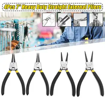 4 Pcs/Set 7 Inch Internal External Curved Straight Pliers Retaining Clips Snap Ring Tip Circlip Pliers For Useful Hand Tool
4 Pcs/Set 7 Inch Internal External Curved Straight Pliers Retaining Clips Snap Ring Tip Circlip Pliers For Useful Hand Tool