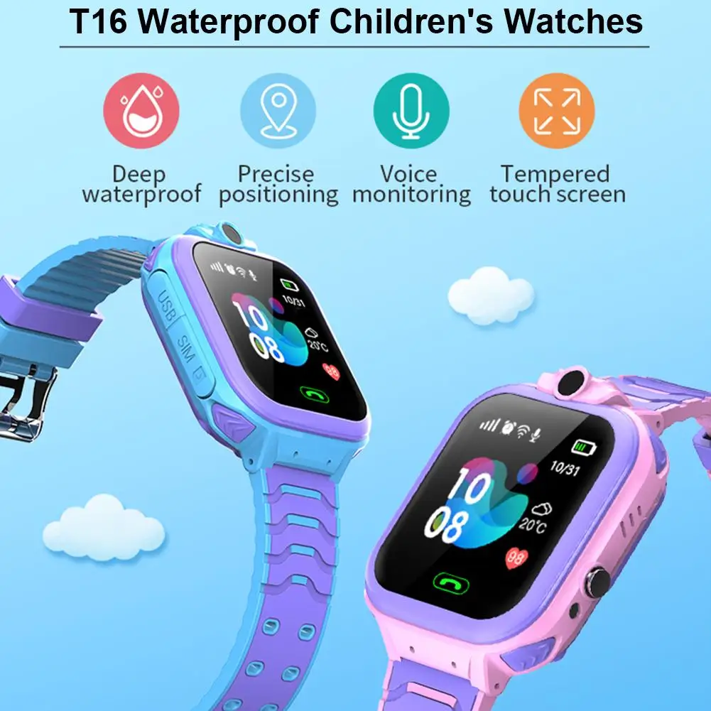 T16 Kids Smart Watch Emergency SOS Video Call GPS Positioning Children Watch Student IP67 Smart Bracelet For Boys Girls Gifts
T16 Kids Smart Watch Emergency SOS Video Call GPS Positioning Children Watch Student IP67 Smart Bracelet For Boys Girls Gifts