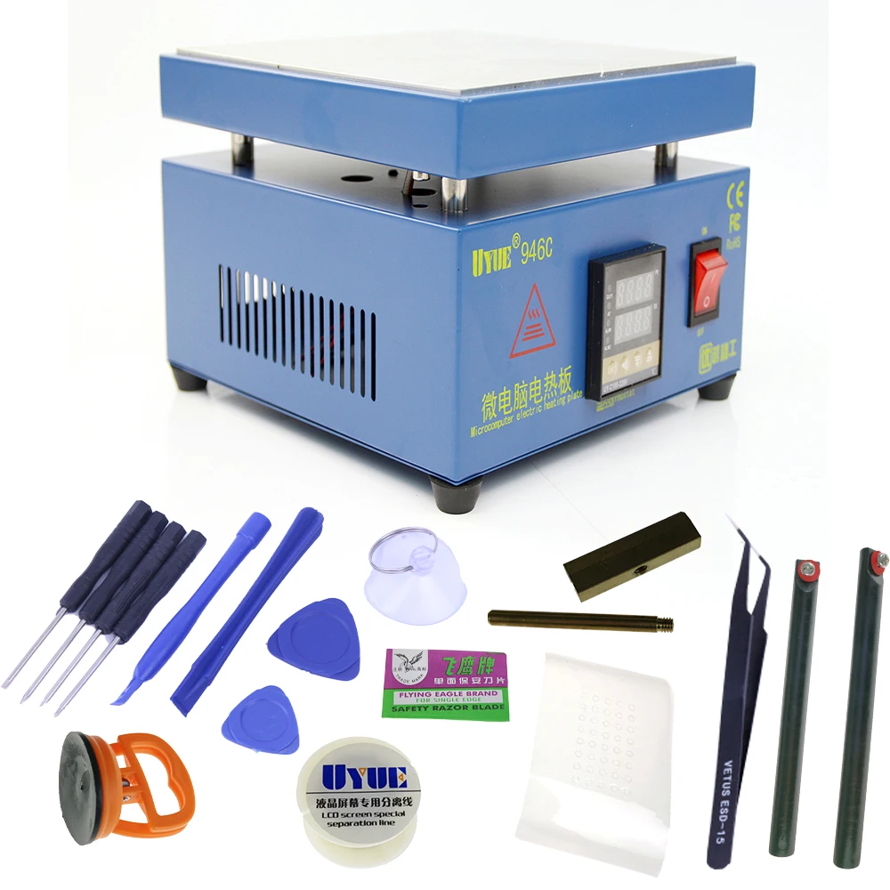 110/220V 850W Heating Station UYUE 946C Hot Plate Preheat LCD Digital Preheating Station Phone Screen Replace Preheat Station
110/220V 850W Heating Station UYUE 946C Hot Plate Preheat LCD Digital Preheating Station Phone Screen Replace Preheat Station