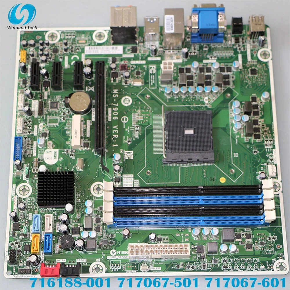 100% рабочая материнская плата для HP FM2 A75 716188-001 717067-501 717067-601 полностью