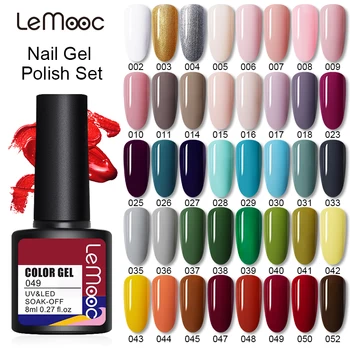 LEMOOC 8ml UV Gel Polish Set For Nail Gel New Idea Nail Art Gel Varnishes varnish For Set Base Top Coat Nail Gel
LEMOOC 8ml UV Gel Polish Set For Nail Gel New Idea Nail Art Gel Varnishes varnish For Set Base Top Coat Nail Gel