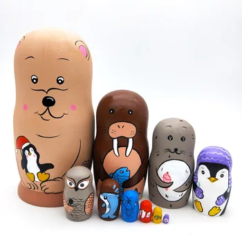 10pcs Russian Matryoshka Dolls Basswood Creative Nesting Dolls Gift Russian Traditional Feature Ethnic Style Unisex DIY Dolls
10pcs Russian Matryoshka Dolls Basswood Creative Nesting Dolls Gift Russian Traditional Feature Ethnic Style Unisex DIY Dolls
