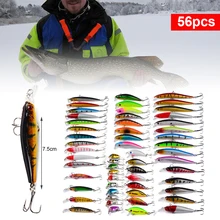 56 pieces of mixed bait kit set hard bait with hook suitable for freshwater and saltwater fishing tools bait for fishing
56 pieces of mixed bait kit set hard bait with hook suitable for freshwater and saltwater fishing tools bait for fishing