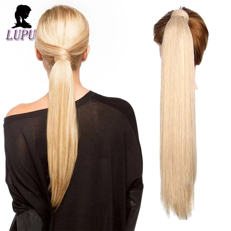 Straight Pony Tail Clip In Hair Extensions 24" Wrap On Synthetic Ponytail With Hairpins High Temperature Fiber Hair Pieces LUPU
Straight Pony Tail Clip In Hair Extensions 24" Wrap On Synthetic Ponytail With Hairpins High Temperature Fiber Hair Pieces LUPU