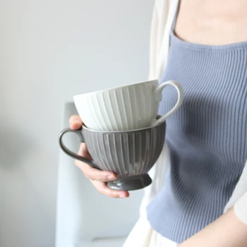 400ml High capacity Ceramic Breakfast Cup Coffee Cup Creative Vintage Cup Cafe Bar Supplies Embossed Personality Colorful
400ml High capacity Ceramic Breakfast Cup Coffee Cup Creative Vintage Cup Cafe Bar Supplies Embossed Personality Colorful