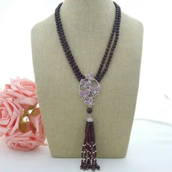 H070702 20''-22'' 2strands Natural Garnet CZ Pendant Necklace
H070702 20''-22'' 2strands Natural Garnet CZ Pendant Necklace