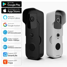 170 Tuya Smart Video Doorbell WiFi 1080P Video Intercom Door Bell IP Camera Two-Way Audio Works With Alexa Echo Show Google Home
170 Tuya Smart Video Doorbell WiFi 1080P Video Intercom Door Bell IP Camera Two-Way Audio Works With Alexa Echo Show Google Home
