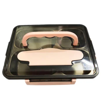1 Set Stainless Steel Lunch Box with 5 Food Storage Compartments Portable Bento Box Japanese Style Bento Container Divided Meal 
1 Set Stainless Steel Lunch Box with 5 Food Storage Compartments Portable Bento Box Japanese Style Bento Container Divided Meal