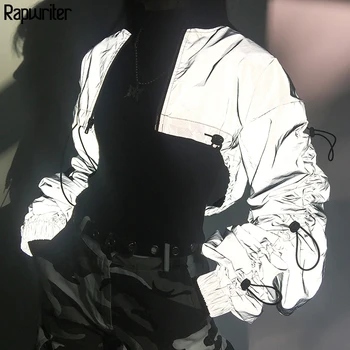 Rapwriter Drawstring Ruched Zipper Reflective Crop Jacket Women Harajuku Hip Hip Casual Windbreaker Long Sleeve Coats Spring
Rapwriter Drawstring Ruched Zipper Reflective Crop Jacket Women Harajuku Hip Hip Casual Windbreaker Long Sleeve Coats Spring