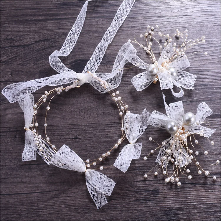 2019 New Bride Headdress Mori Super Fairy Hair Salon Korean Simple Sweet White Yarn headbands barrettes sets Wedding Accessories
2019 New Bride Headdress Mori Super Fairy Hair Salon Korean Simple Sweet White Yarn headbands barrettes sets Wedding Accessories