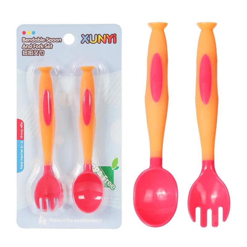2Pcs/Set Baby Feeding Spoon + Fork Set Baby Learn Eating Training Spoon Newborn Children's Tableware Food Bowl Curved Spoon
2Pcs/Set Baby Feeding Spoon + Fork Set Baby Learn Eating Training Spoon Newborn Children's Tableware Food Bowl Curved Spoon