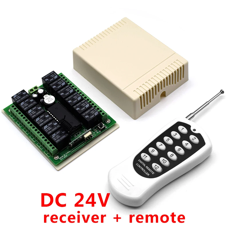 DC 24V 12CH Lamp Switch Remote Control Pump + 12 Channel rf Wireless 433mhz | Электроника