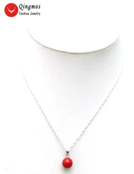Qingmos Natural Red Coral Pendant Necklace for Women with 10MM Round Coral Necklae and 16" Stering Silver S925 Chain Chokers
Qingmos Natural Red Coral Pendant Necklace for Women with 10MM Round Coral Necklae and 16" Stering Silver S925 Chain Chokers