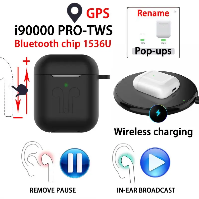 i90000 TWS Arie2 1536U In-Ear 1: 1 Black Wireless Bluetooth Headphone 5.0 Noise Cancelling Headphone Earphone PK i9000 i100000
i90000 TWS Arie2 1536U In-Ear 1: 1 Black Wireless Bluetooth Headphone 5.0 Noise Cancelling Headphone Earphone PK i9000 i100000