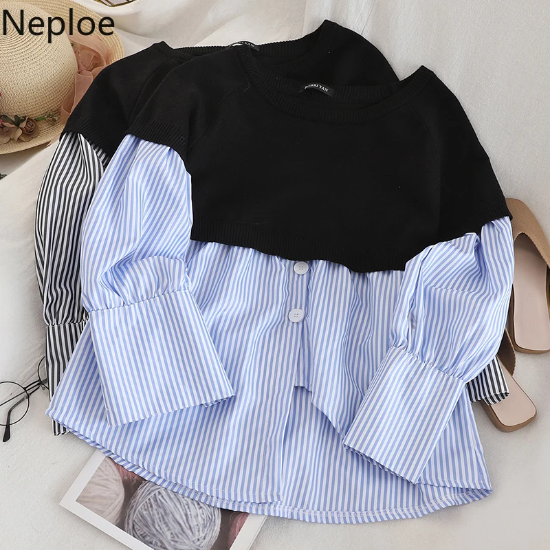 Neploe Patchwork Hit Color Pullover Blouse Women 2020 Autumn Striped Shirt Irregular Long Sleeve Slim Top Blusa Femme Tops 55735
Neploe Patchwork Hit Color Pullover Blouse Women 2020 Autumn Striped Shirt Irregular Long Sleeve Slim Top Blusa Femme Tops 55735