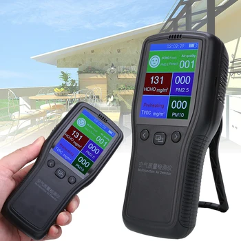 Digital Air Quality Detector LCD Displayed Formaldehyde Air Quality Tester for Supervising PM2.5 PM10 TVOC HCHO Instrument Tools
Digital Air Quality Detector LCD Displayed Formaldehyde Air Quality Tester for Supervising PM2.5 PM10 TVOC HCHO Instrument Tools